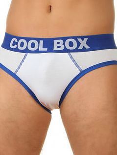 Трусы брифы из хлопка и лайкры белого цвета Underwear RT26574